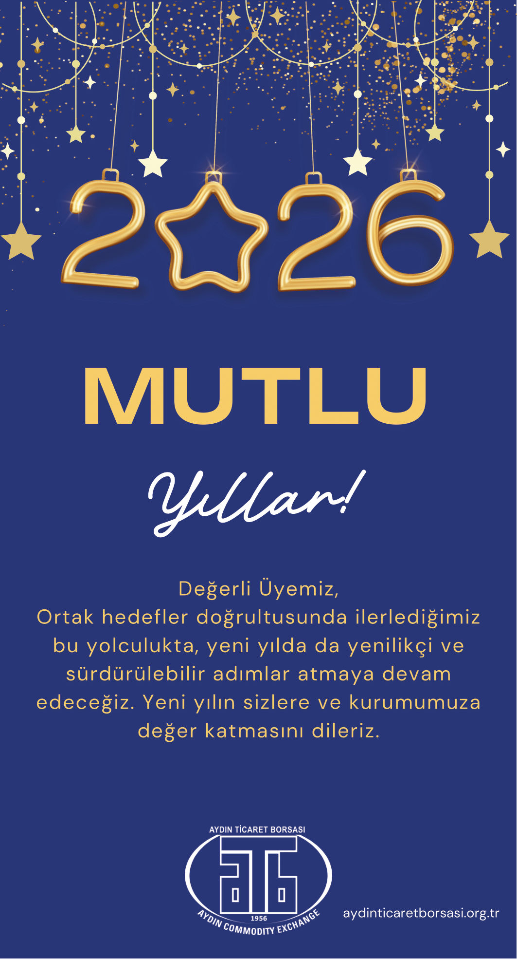 AYDIN TİCARET BORSASI YENİ YIL MESAJI