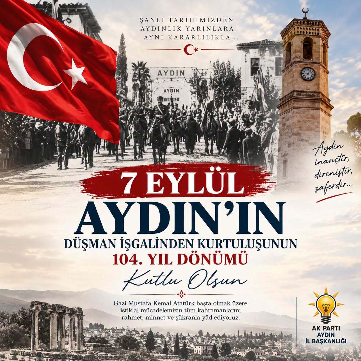 AK PARTİ AYDIN’DAN 7 EYLÜL MESAJI