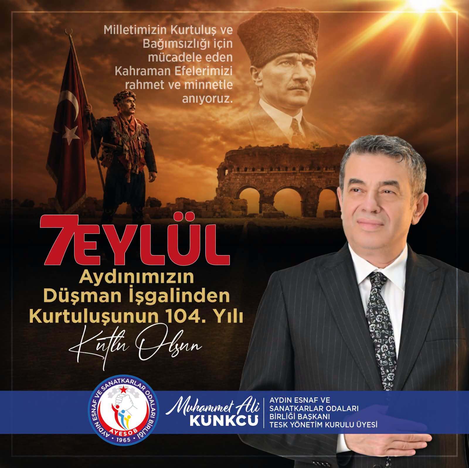 BAŞKAN KÜNKÇÜ’DEN 7 EYLÜL MESAJI