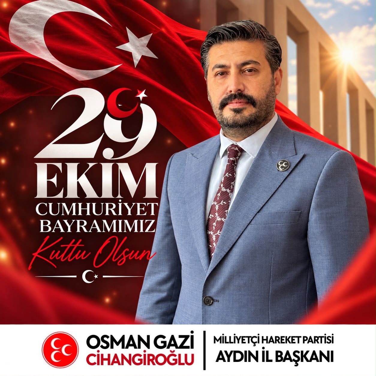 BAŞKAN CİHANGİROĞLU’NDAN 29 EKİM MESAJI